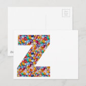 Jewel Stone Bezaaid Alpha ZZZ Z ZZ Verjaardagscade Briefkaart (Voorkant / Achterkant)