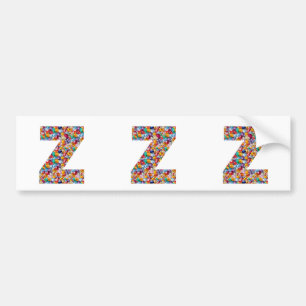 Jewel Stone studeerde Alpha ZZZ z ZZ Birthday Gift Bumpersticker
