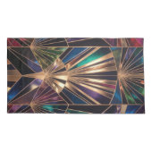 Jewel Tone Art Deco Multicolor Geometric Sunburst Kussensloop (Achterkant)