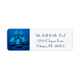 Jewel Tone Bells Christmas Return Adreslabel Etiket