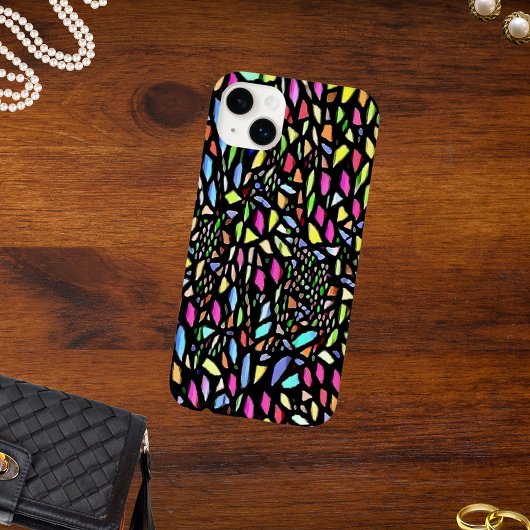 Jewel Tone Black Waterverf Mosaic Case-Mate iPhone Case