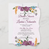 Jewel Tone Bridal Shower Invitation Waterverf Kaart (Voorkant)
