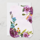 Jewel Tone Bridal Shower Invitation Waterverf Kaart (Achterkant)