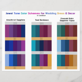 Jewel Tone Bruiloft Kleurenschema's Paletten