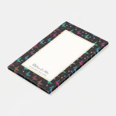  Jewel Tone Butterflies op Black Custom Post-it® Notes (Schuin)