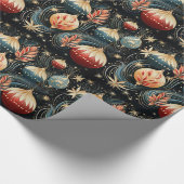 Jewel Tone Christmas Xmas Tree Ornament Cadeaupapier (Hoek)