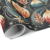 Jewel Tone Christmas Xmas Tree Ornament Cadeaupapier (Rol Hoek)