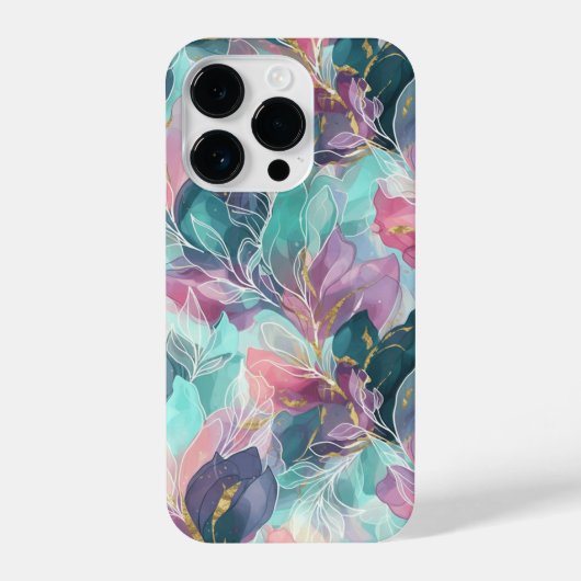 Jewel Tone Floral iPhone Hoesje (Achterkant)