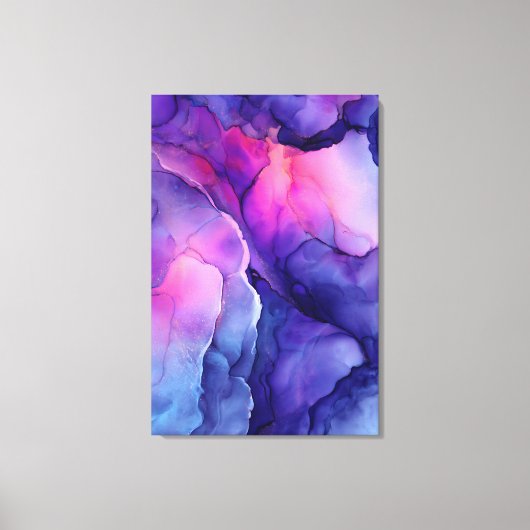 Jewel Tone Fluid Resin Nebula Glow Canvas Afdruk (Voorkant)