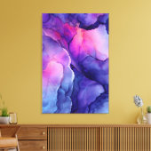 Jewel Tone Fluid Resin Nebula Glow Canvas Afdruk (Insitu (Woonkamer))