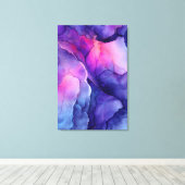 Jewel Tone Fluid Resin Nebula Glow Canvas Afdruk (Insitu (Houten vloer))