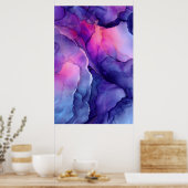 Jewel Tone Fluid Resin Nebula Glow Poster (Keuken)