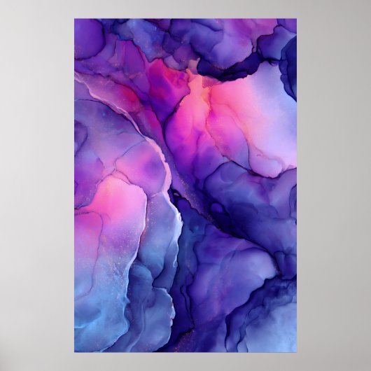 Jewel Tone Fluid Resin Nebula Glow Poster (Voorkant)