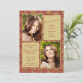 Jewel-tone foto uitnodiging (Staand voorkant)