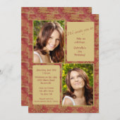 Jewel-tone foto uitnodiging (Voorkant / Achterkant)