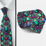 Jewel Tone Gemstone Pattern Stropdas<br><div class="desc">Elegant Jewel Tone Gemstone Pattern Neck Tie Add a vibrant touch of luxury to your wardrobe with this striking multicolor gemstone pattern neck tie. Featuring a rich palette of emerald green, turquoise blue, scarlet red, and royal purple, the design is inspired by the brilliance and depth of precious stones. The...</div>