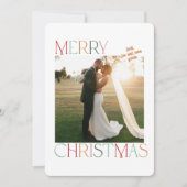 Jewel Tone Getrouwd Pas getrouwd Kerst Kaart (Voorkant)