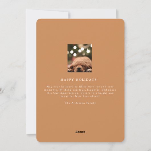 Jewel Tone Getrouwd Pas getrouwd Kerst Kaart (Achterkant)