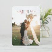 Jewel Tone Getrouwd Pas getrouwd Kerst Kaart (Staand voorkant)