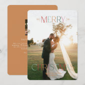 Jewel Tone Getrouwd Pas getrouwd Kerst Kaart (Voorkant / Achterkant)