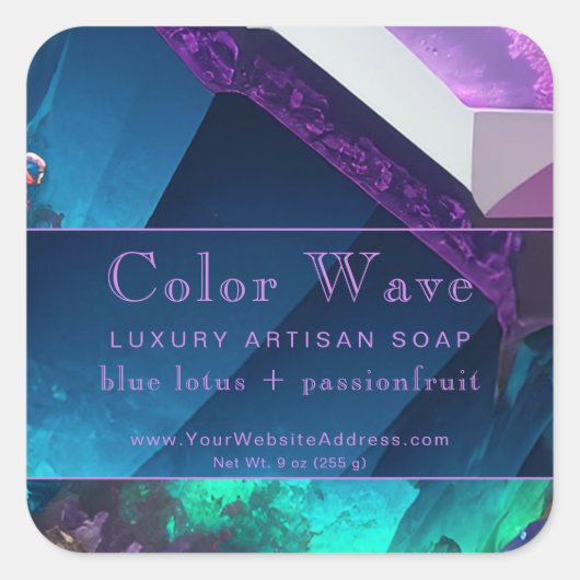 Jewel Tone Nebula Aquatic Turquoise Product Label (Voorkant)