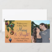 Jewel Tone Ornament Kerst Feestdagenkaart (Voorkant / Achterkant)