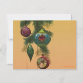 Jewel Tone Ornamenten Aangepaste kerstuitnodiginge Kaart (Achterkant)