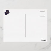 Jewel Tone Paars en Blauwgroen bloemen Folie Uitnodiging Briefkaart (Achterkant)