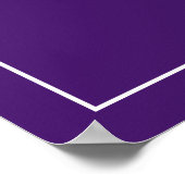 Jewel Tone Paarse Monogram Elegant Welkomsthuwelij Poster (Hoek)