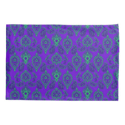 Jewel-Tone Paisley Design Kussensloop (Achterkant)