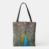 Jewel Tone Peacock Art Tote Bag (Achterkant)