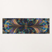 Jewel Tone Peacock Blue Purple Gold Art Deco Yogamat (Voorkant (horizontaal))