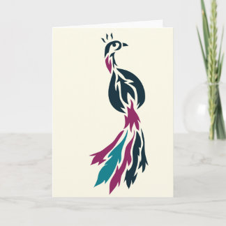 Jewel Tone Peacock Notecard Kaart