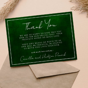 Jewel Tone-Romance Emerald Bedankt Opmerking