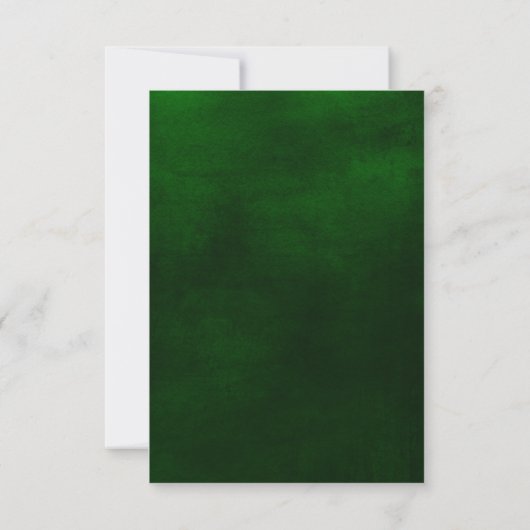 Jewel Tone-Romance | Emerald | Bruiloft RSVP Kaartje (Achterkant)
