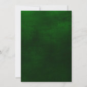Jewel Tone-Romance | Emerald | Minimale bruiloft Kaart (Achterkant)