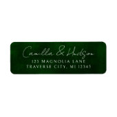 Jewel Tone-Romance | Emerald | Retouradres Etiket (Voorkant)