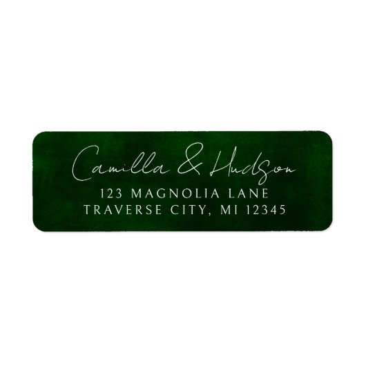 Jewel Tone-Romance | Emerald | Retouradres Etiket (Voorkant)