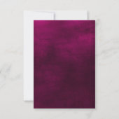 Jewel Tone-Romance | Granaat Rood | Bruiloft RSVP Kaartje (Achterkant)