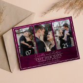 Jewel Tone-Romance | Granaat Rood | Bruiloft Save The Date