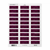 Jewel Tone-Romance | Granaat Rood | Retouradres Etiket (Full Sheet)