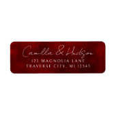 Jewel Tone-Romance | robijn | Retouradres Etiket (Voorkant)