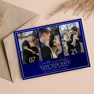 Jewel Tone-Romance   Saffier   Bruiloft Save The Date
