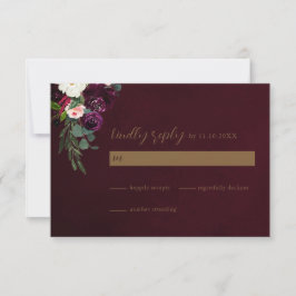 Jewel Tone Wedding RSVP Kaart