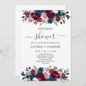 Jewel Tone Wedding Shower Uitnodiging (Voorkant / Achterkant)