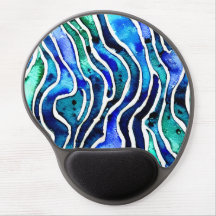 Jewel-Toned Blauw en Groen Patroon