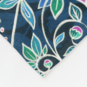 Jewel Toned Boho Chalk Chintz Floral Pattern Fleece Deken (Hoek)