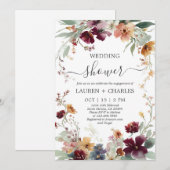 Jewel Toned bruiloft douche uitnodiging (Voorkant / Achterkant)