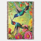Jewel-Toned Hummingbird Magic Design Deken (Voorkant Verticaal)