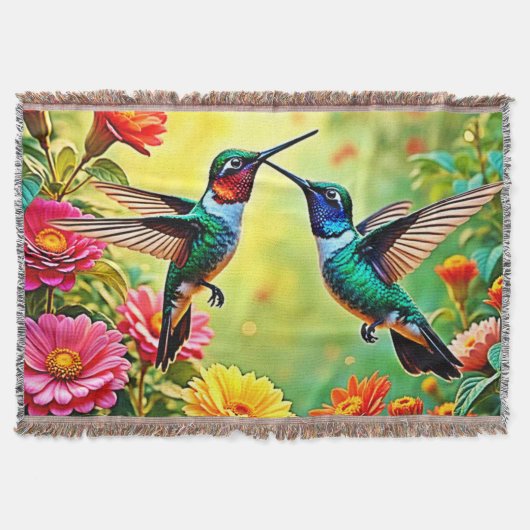 Jewel-Toned Hummingbird Magic Design Deken (Voorkant)